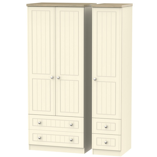 Venice Standard Triple 4 Drawer Wardrobe 